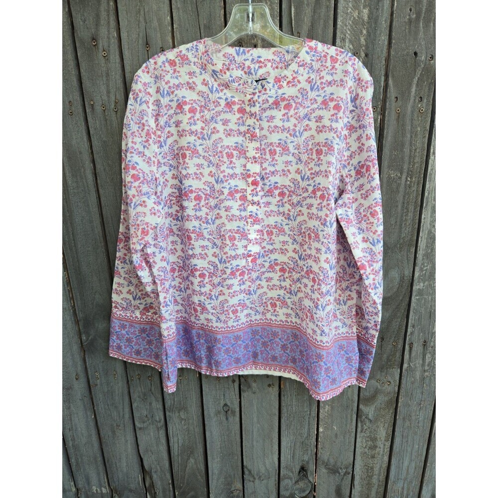 J. Crew Tunic In Iris Block Print size L NWT